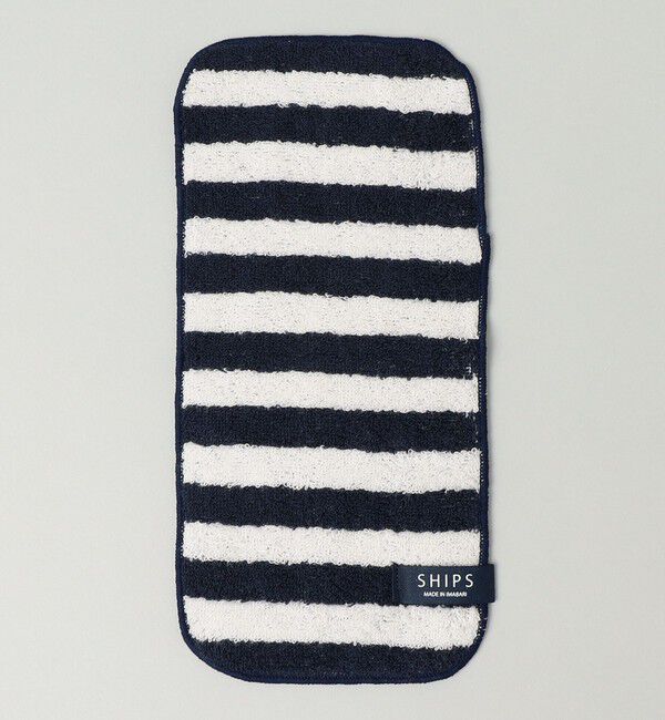 SHIPS「SHIPS: タオル ハンカチーフ ボーダー」|ハンカチ|ネイビー