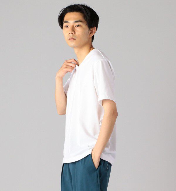 SHIPS「SHIPS: 抗菌・防臭 NANO-FINE（R） コットン Vネック Tシャツ」|Tシャツ・カットソー|