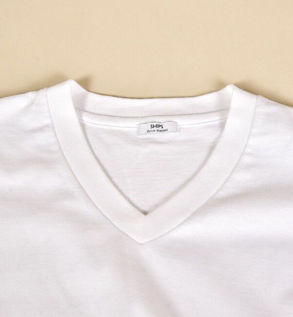 SHIPS「SHIPS: 抗菌・防臭 NANO-FINE（R） コットン Vネック Tシャツ」|Tシャツ・カットソー|