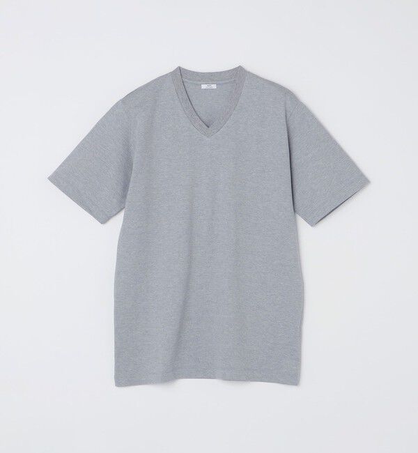 SHIPS「SHIPS: 抗菌・防臭 NANO-FINE（R） コットン Vネック Tシャツ」|Tシャツ・カットソー|グレー