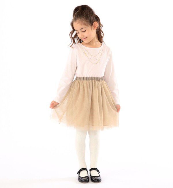SHIPS KIDS「SHIPS KIDS:100～130cm / チュール スカート」|フレア|