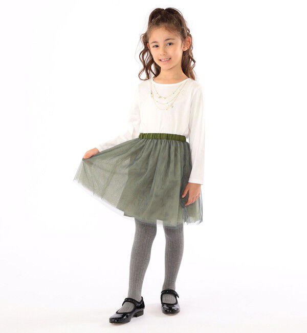 SHIPS KIDS「SHIPS KIDS:100～130cm / チュール スカート」|フレア|