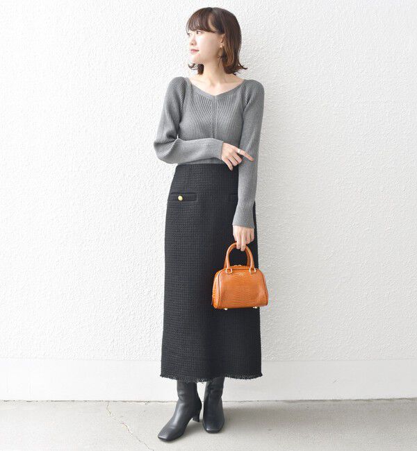 SHIPS for women「*ツイード ポケット デザイン スカート ◇」|スカート|