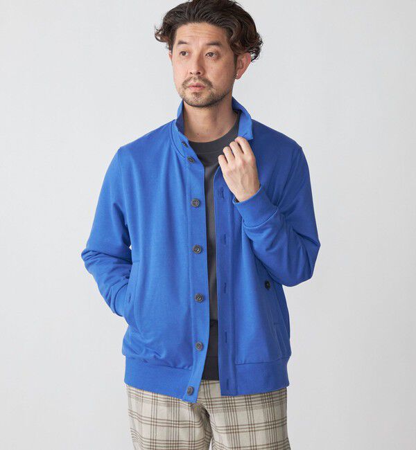 SHIPS「SHIPS: TEXBRID(R) スタンド リブブルゾン」|ブルゾン・スタジャン|ブルー系