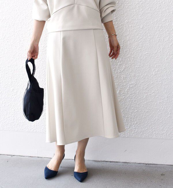 SHIPS for women「*〈手洗い可能〉ジョーゼット 切替 セミフレア スカート ◇」|スカート|