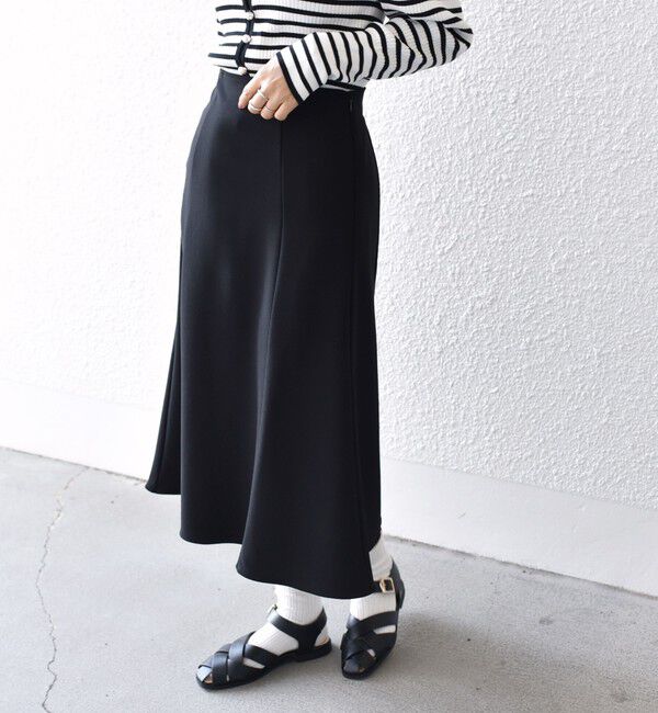 SHIPS for women「*〈手洗い可能〉ジョーゼット 切替 セミフレア スカート ◇」|スカート|