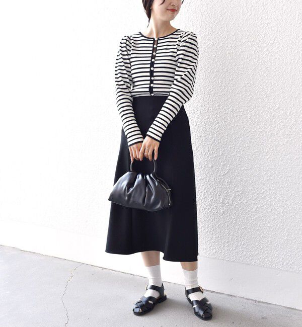 SHIPS for women「*〈手洗い可能〉ジョーゼット 切替 セミフレア スカート ◇」|スカート|