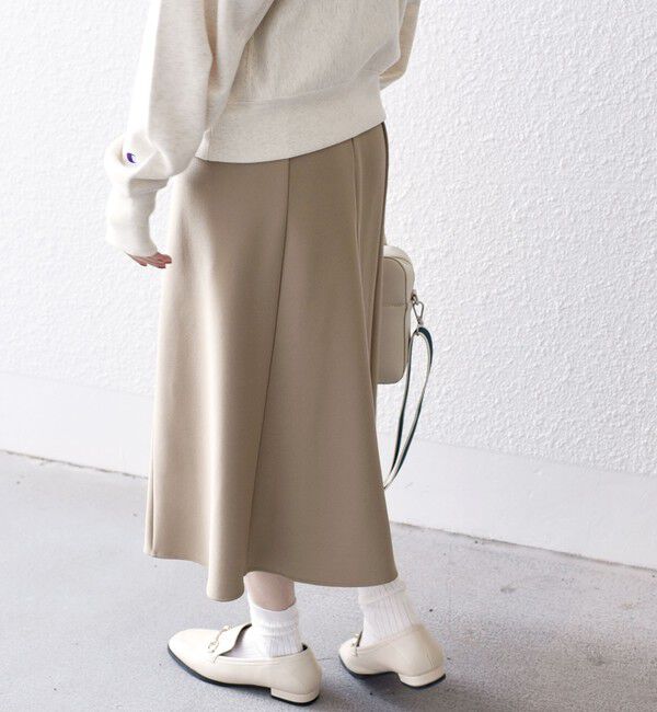 SHIPS for women「*〈手洗い可能〉ジョーゼット 切替 セミフレア スカート ◇」|スカート|