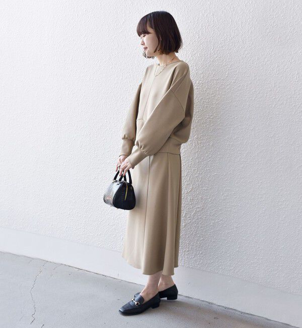 SHIPS for women「*〈手洗い可能〉ジョーゼット 切替 セミフレア スカート ◇」|スカート|