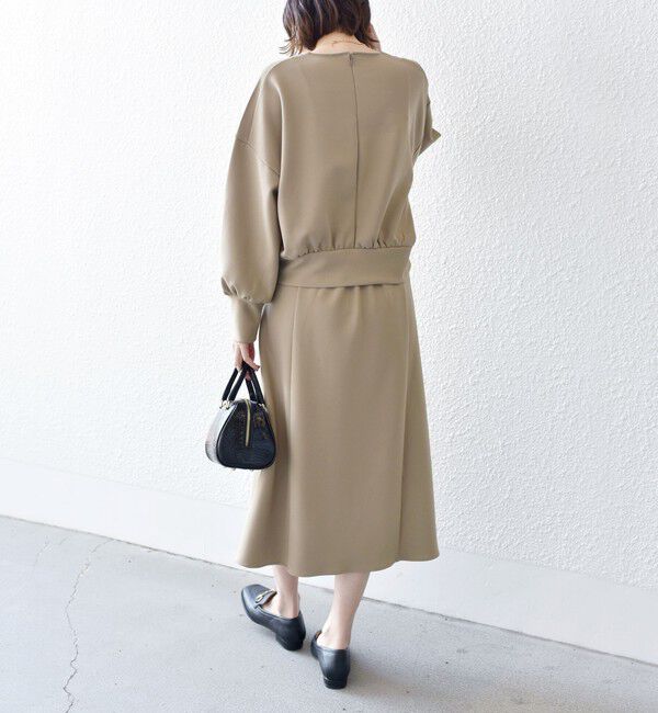 SHIPS for women「*〈手洗い可能〉ジョーゼット 切替 セミフレア スカート ◇」|スカート|