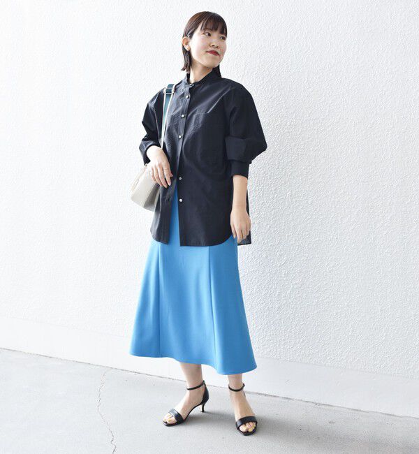 SHIPS for women「*〈手洗い可能〉ジョーゼット 切替 セミフレア スカート ◇」|スカート|