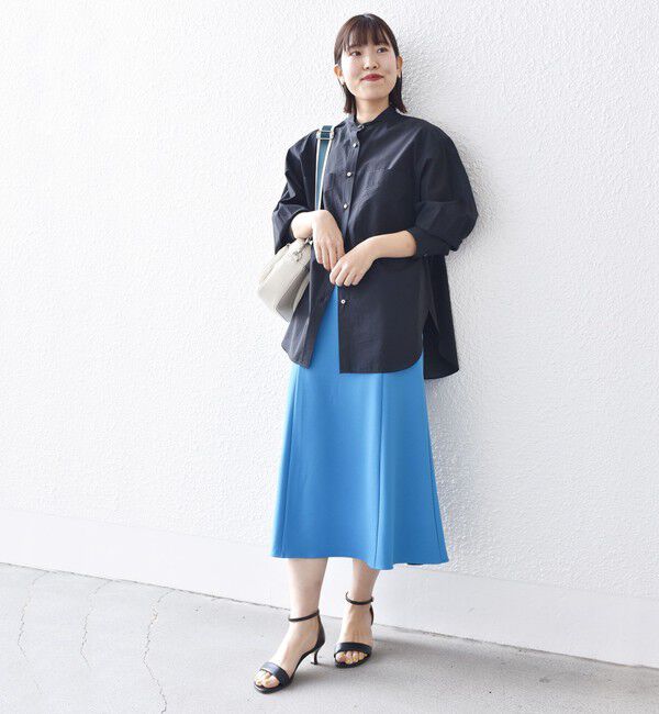 SHIPS for women「*〈手洗い可能〉ジョーゼット 切替 セミフレア スカート ◇」|スカート|