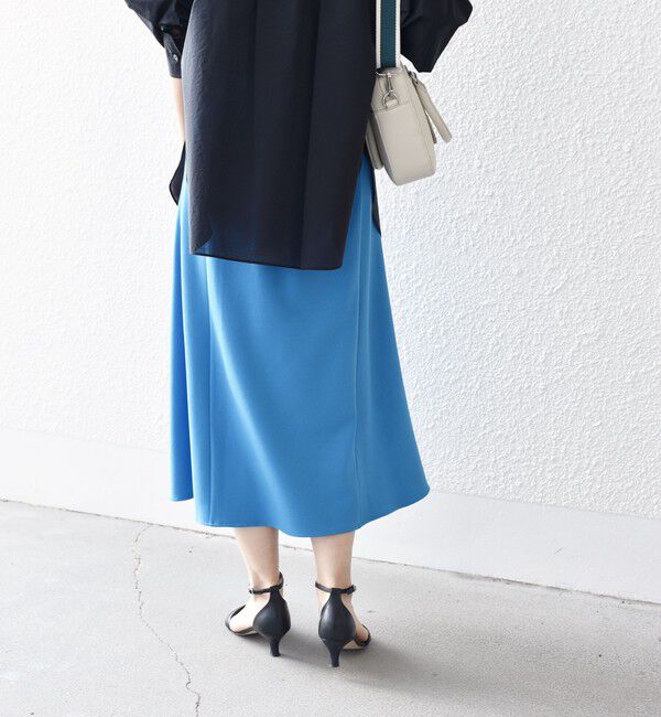 SHIPS for women「*〈手洗い可能〉ジョーゼット 切替 セミフレア スカート ◇」|スカート|