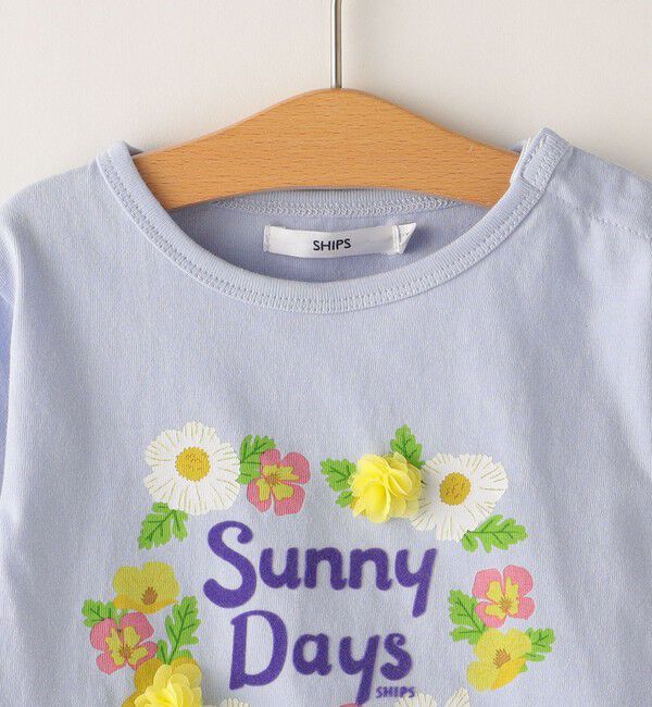 SHIPS KIDS「SHIPS KIDS:80～90cm / サニーデイズ プリント 長袖 TEE」|Tシャツ・カットソー|