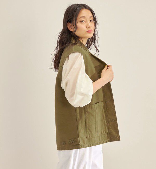 SHIPS for women「Odub:〈洗濯機可能〉ミリタリー ジレ◇」|ベスト・ジレ|