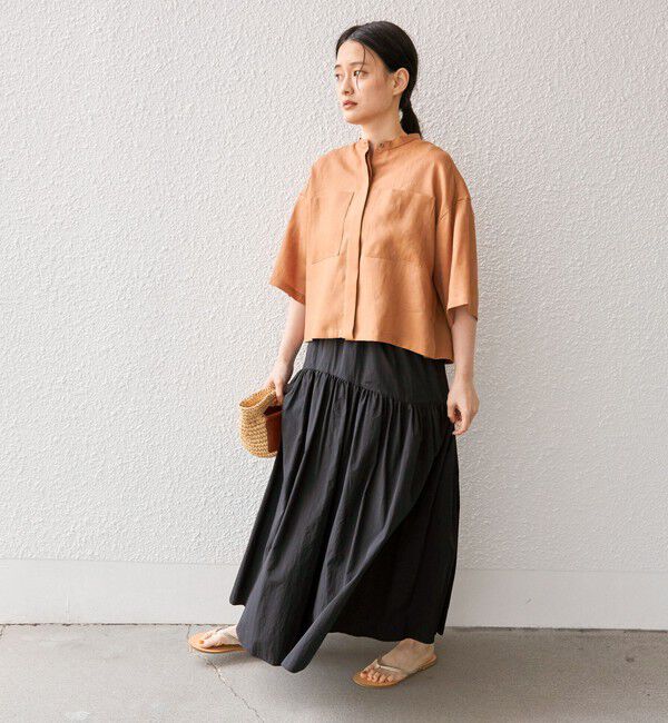 SHIPS for women「〈手洗い可能〉タフタ ティアード ロング スカート」|スカート|