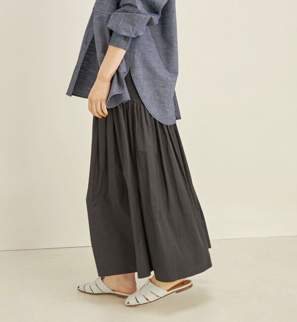 SHIPS for women「〈手洗い可能〉タフタ ティアード ロング スカート」|スカート|