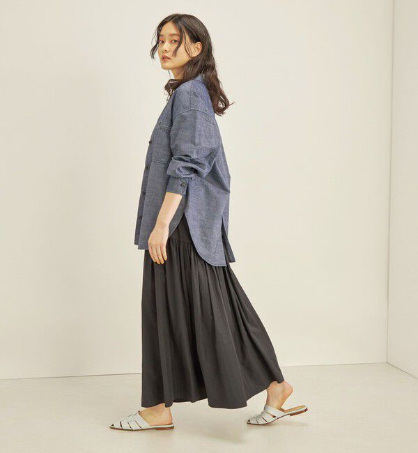 SHIPS for women「〈手洗い可能〉タフタ ティアード ロング スカート」|スカート|