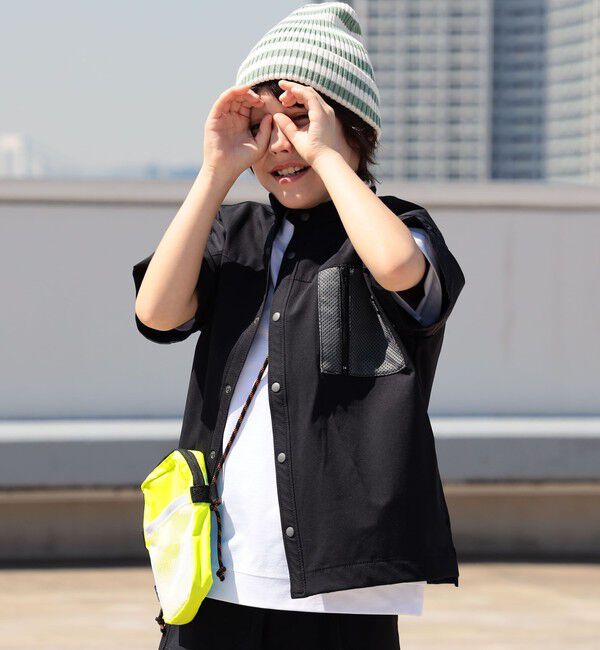 SHIPS KIDS「SHIPS KIDS:100～130cm /〈UVカット/吸水速乾〉ナイロン ドライ シャツ」|シャツ・ブラウス|