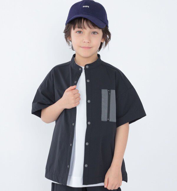 SHIPS KIDS「SHIPS KIDS:100～130cm /〈UVカット/吸水速乾〉ナイロン ドライ シャツ」|シャツ・ブラウス|