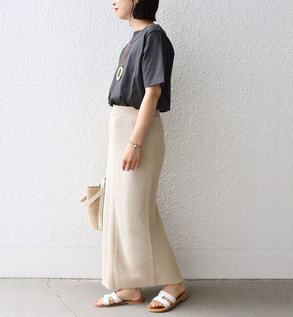 SHIPS for women「【WEB限定】〈ネックが選べる2サイズ展開〉オーガニックコットン バリエーションネック TEE」|Tシャツ・カットソー|