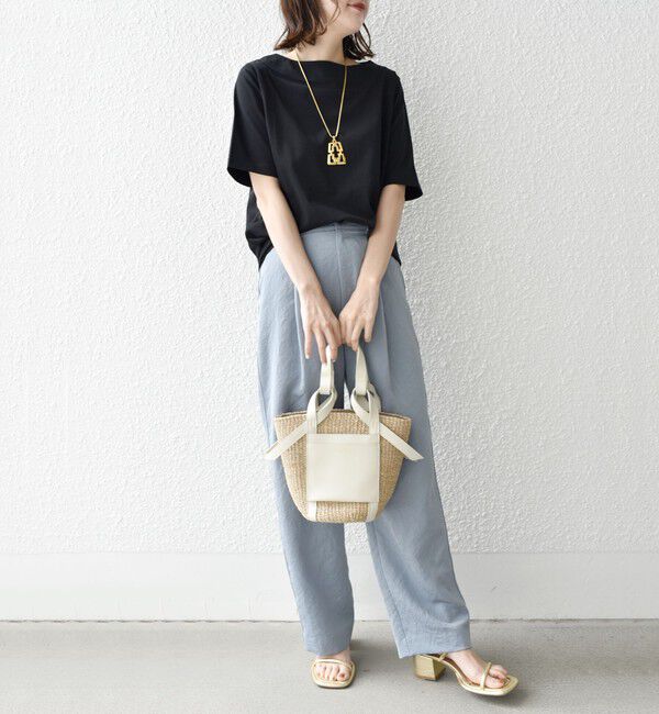 SHIPS for women「【WEB限定】〈ネックが選べる2サイズ展開〉オーガニックコットン バリエーションネック TEE」|Tシャツ・カットソー|