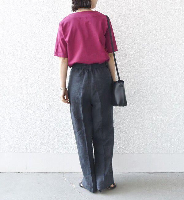 SHIPS for women「【WEB限定】〈ネックが選べる2サイズ展開〉オーガニックコットン バリエーションネック TEE」|Tシャツ・カットソー|