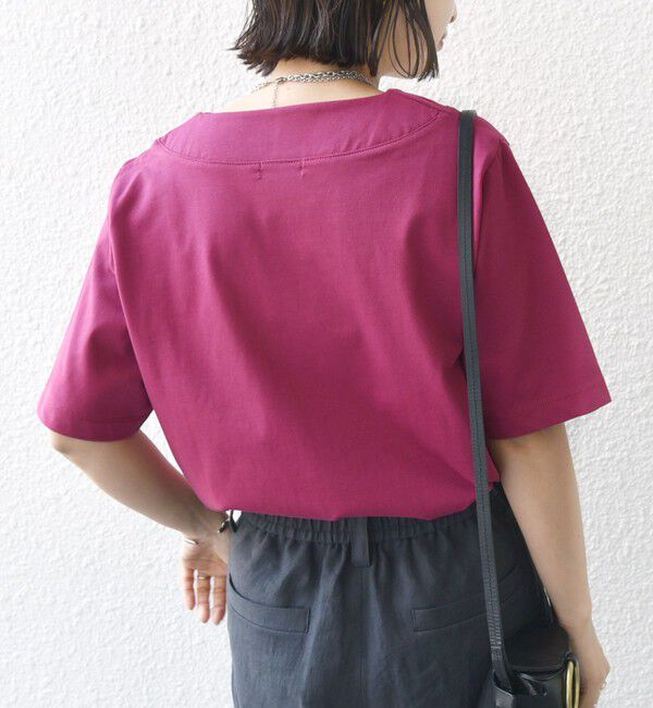 SHIPS for women「【WEB限定】〈ネックが選べる2サイズ展開〉オーガニックコットン バリエーションネック TEE」|Tシャツ・カットソー|