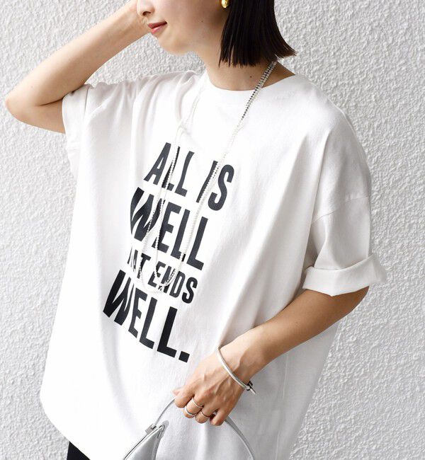 SHIPS for women「【SHIPS別注】81BRANCA:5分袖 ロゴ TEE 24SS 」|Tシャツ・カットソー|