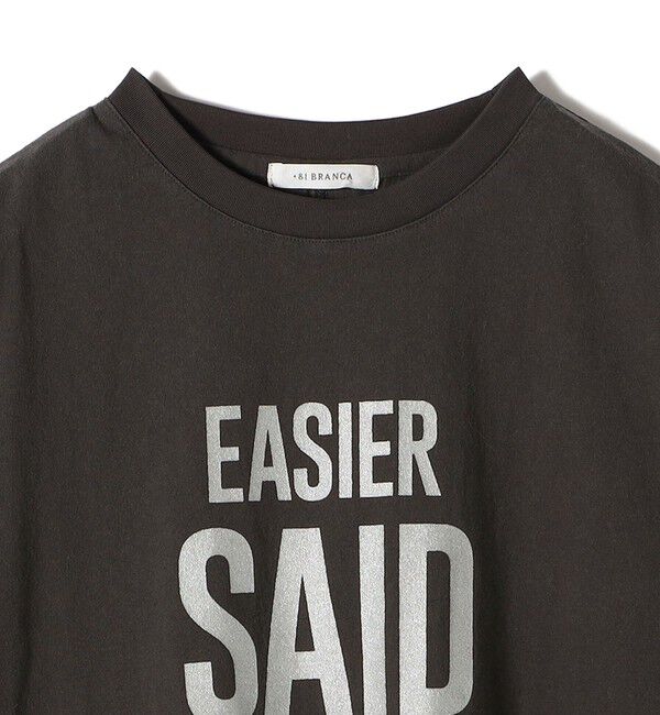 SHIPS for women「【SHIPS別注】81BRANCA:5分袖 ロゴ TEE 24SS 」|Tシャツ・カットソー|