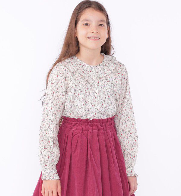 SHIPS KIDS「SHIPS KIDS:140～150cm / リバティ 長袖 ブラウス」|シャツ・ブラウス|