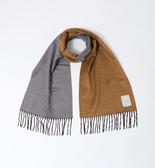 SHIPS「【SHIPS別注】PIACENZA: シルク カシミヤ リバーシブル マフラー」|マフラー|キャメル