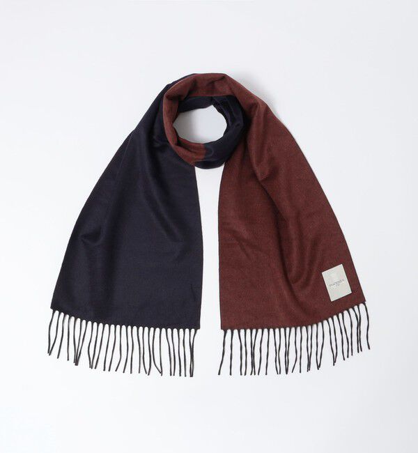 SHIPS「【SHIPS別注】PIACENZA: シルク カシミヤ リバーシブル マフラー」|マフラー|ワイン