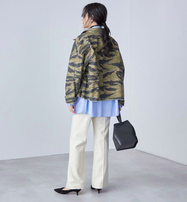SHIPS for women「〈洗濯機可能〉ミリタリー バックサテン スタンドカラー ブルゾン」|ミリタリー・モッズコート|