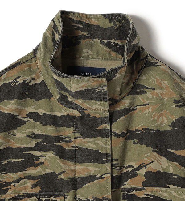 SHIPS for women「〈洗濯機可能〉ミリタリー バックサテン スタンドカラー ブルゾン」|ミリタリー・モッズコート|