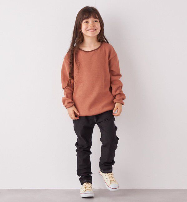 SHIPS any「SHIPS any: ランドヘム ワッフル ロングスリーブ Tシャツ<KIDS>」|Tシャツ・カットソー|