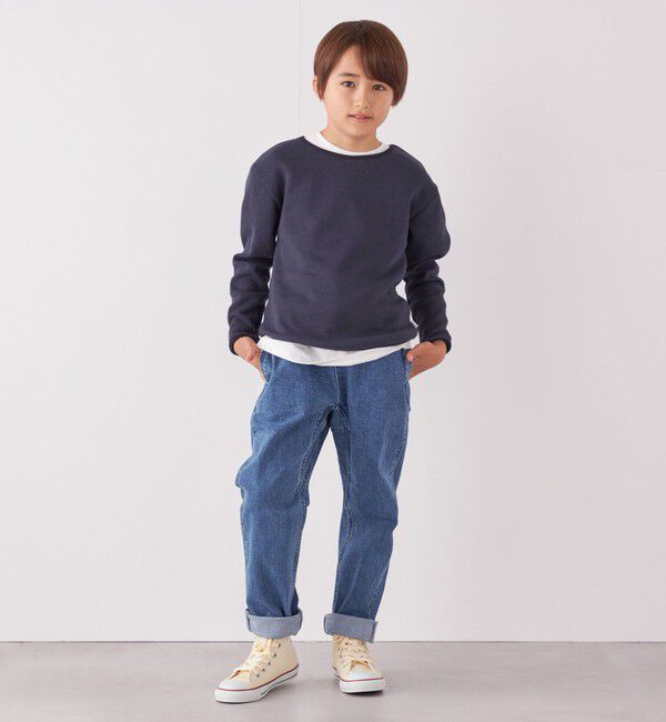 SHIPS any「SHIPS any: ランドヘム ワッフル ロングスリーブ Tシャツ<KIDS>」|Tシャツ・カットソー|