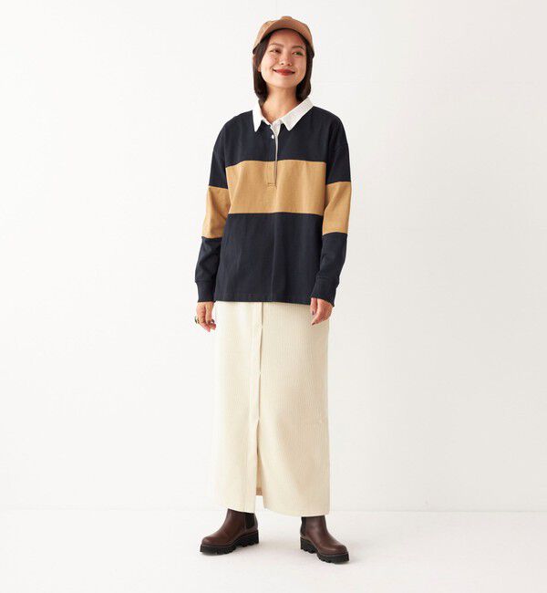 SHIPS Colors 「SHIPS Colors:〈洗濯機可能〉カット コーデュロイ タイト スカート」|タイト|