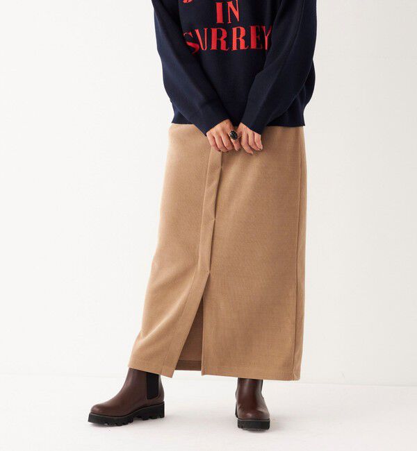 SHIPS Colors 「SHIPS Colors:〈洗濯機可能〉カット コーデュロイ タイト スカート」|タイト|