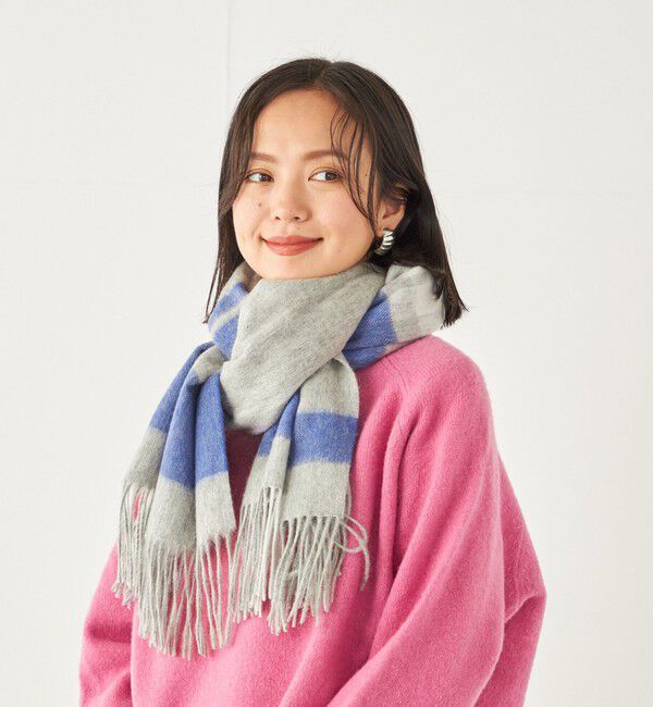 SHIPS Colors 「SHIPS Colors:〈手洗い可能〉ウール チェック ストール 2」|ストール|