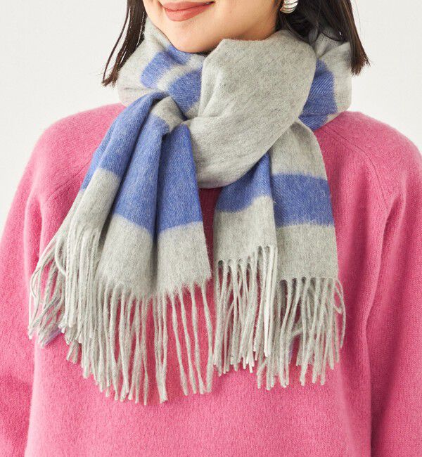 SHIPS Colors 「SHIPS Colors:〈手洗い可能〉ウール チェック ストール 2」|ストール|