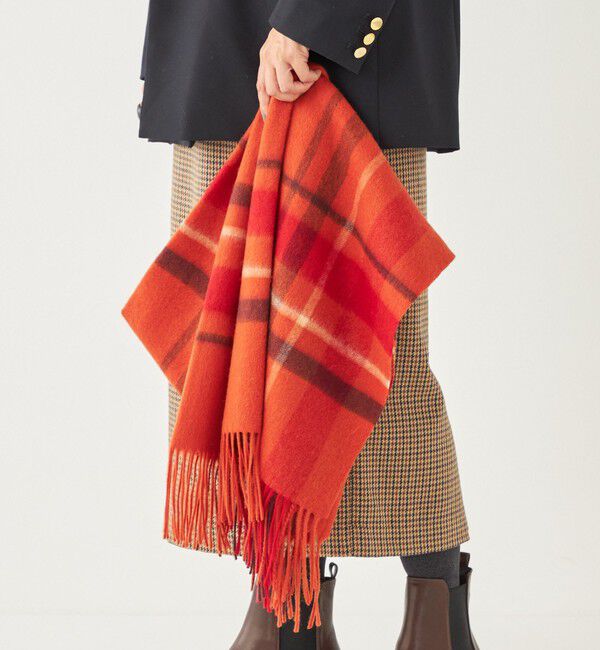 SHIPS Colors 「SHIPS Colors:〈手洗い可能〉ウール チェック ストール 2」|ストール|