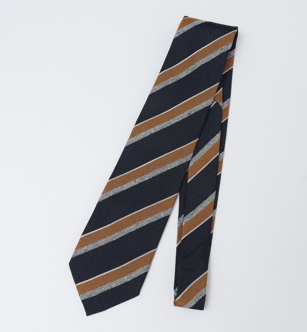 SHIPS「Stefanobigi: シルク コットン メランジ ストライプ ネクタイ」|ネクタイ・蝶ネクタイ|