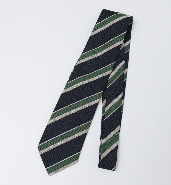 SHIPS「Stefanobigi: シルク コットン メランジ ストライプ ネクタイ」|ネクタイ・蝶ネクタイ|