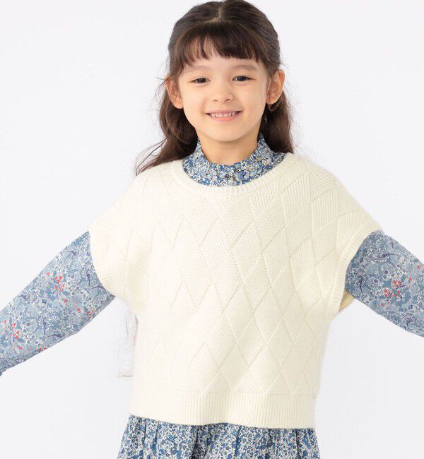SHIPS KIDS「SHIPS KIDS:100～140cm /〈手洗い可能〉ジャカード ベスト」|ベスト・ジレ|
