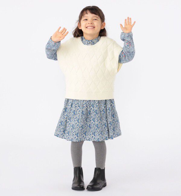 SHIPS KIDS「SHIPS KIDS:100～140cm /〈手洗い可能〉ジャカード ベスト」|ベスト・ジレ|