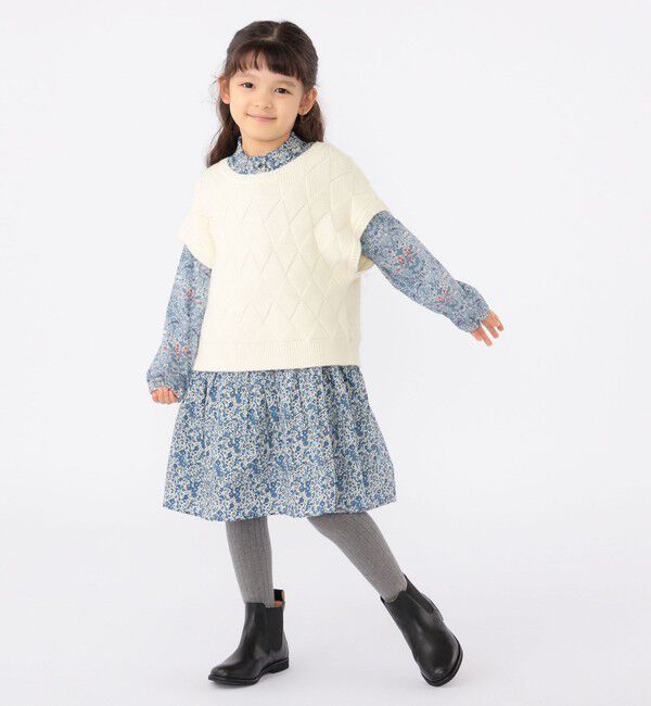 SHIPS KIDS「SHIPS KIDS:100～140cm /〈手洗い可能〉ジャカード ベスト」|ベスト・ジレ|
