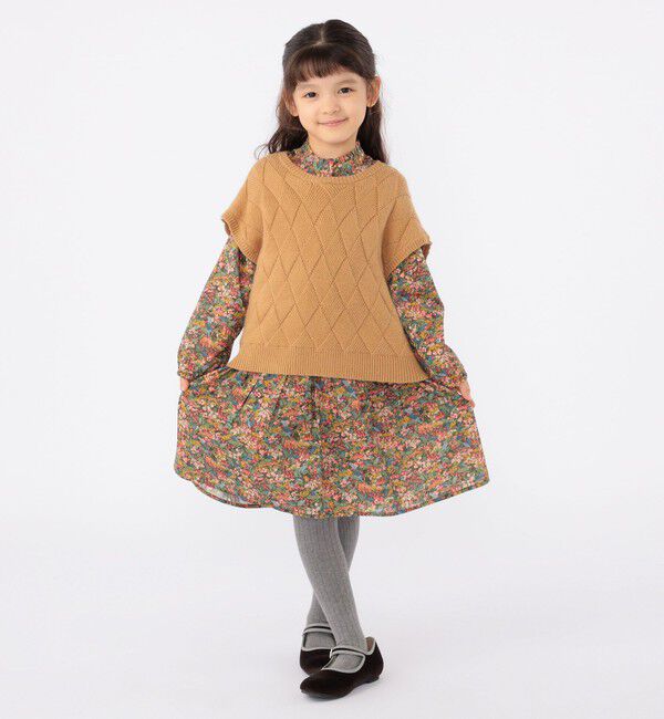 SHIPS KIDS「SHIPS KIDS:100～140cm /〈手洗い可能〉ジャカード ベスト」|ベスト・ジレ|