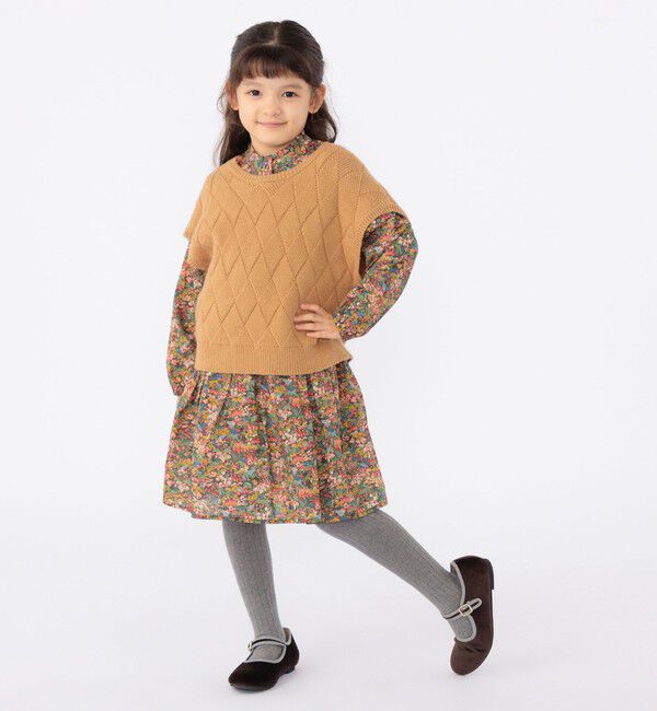 SHIPS KIDS「SHIPS KIDS:100～140cm /〈手洗い可能〉ジャカード ベスト」|ベスト・ジレ|