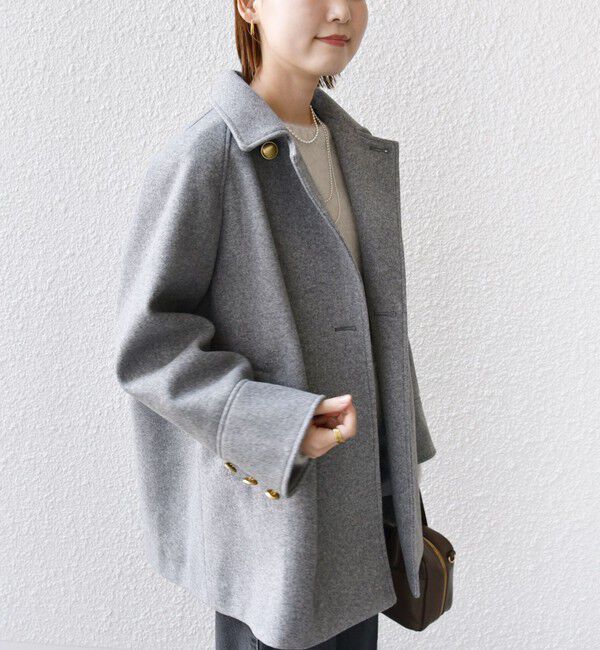 SHIPS for women「【WEB限定】〈手洗い可能〉ウール ライク ジャージー メルトン 2WAY Pコート」|ピーコート|